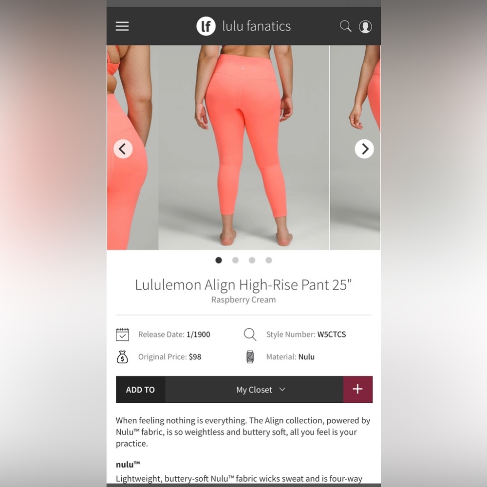 Lululemon Align 25” Leggings